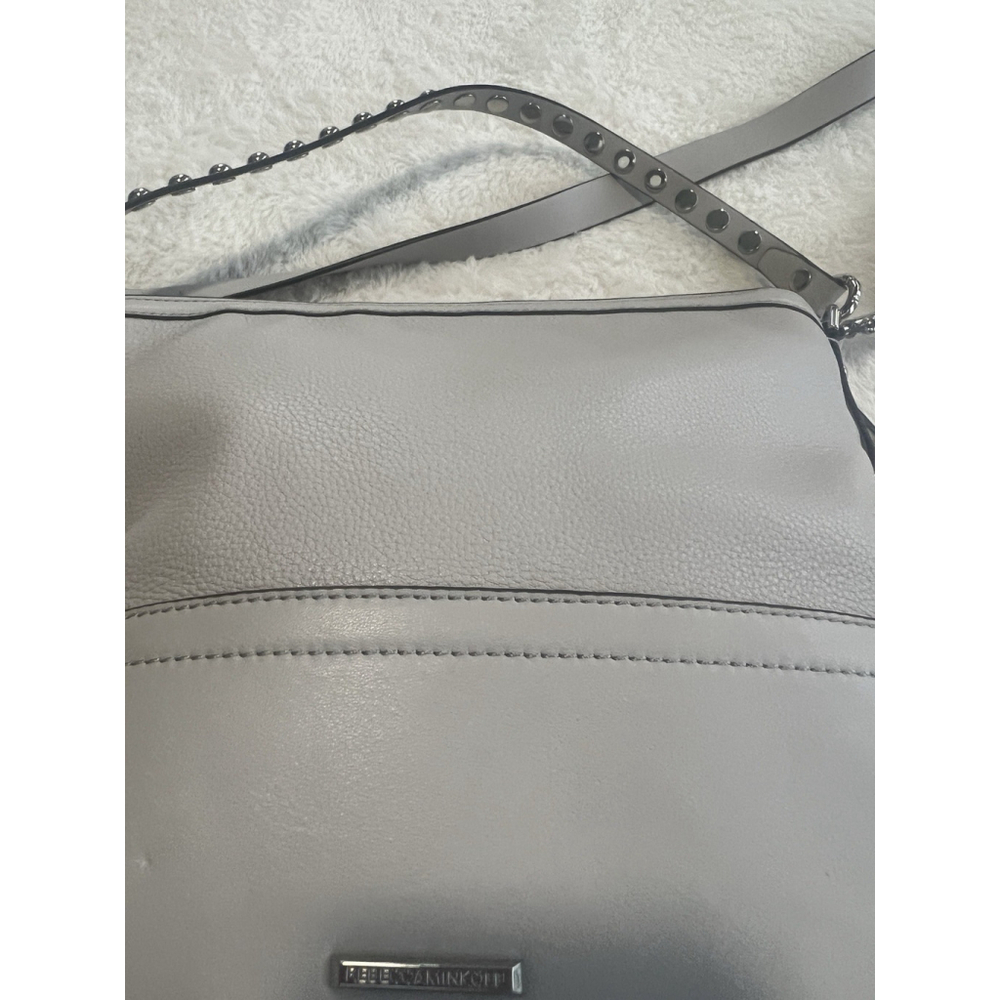 Rebecca Minkoff Cream Leather Silver Studded Crossbody Bag Purse NWOT - Picture 11 of 16